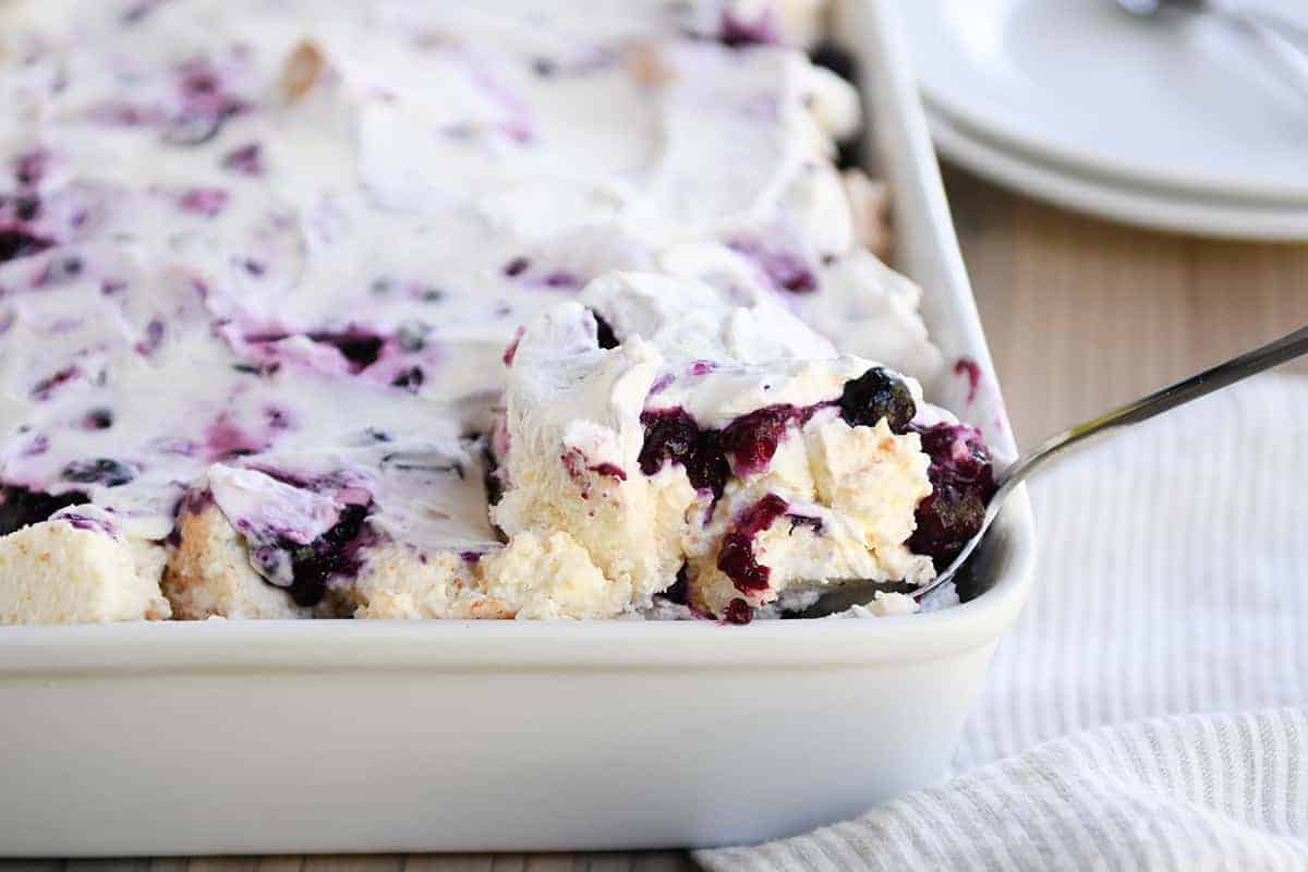 Blueberry Angel Food Cake