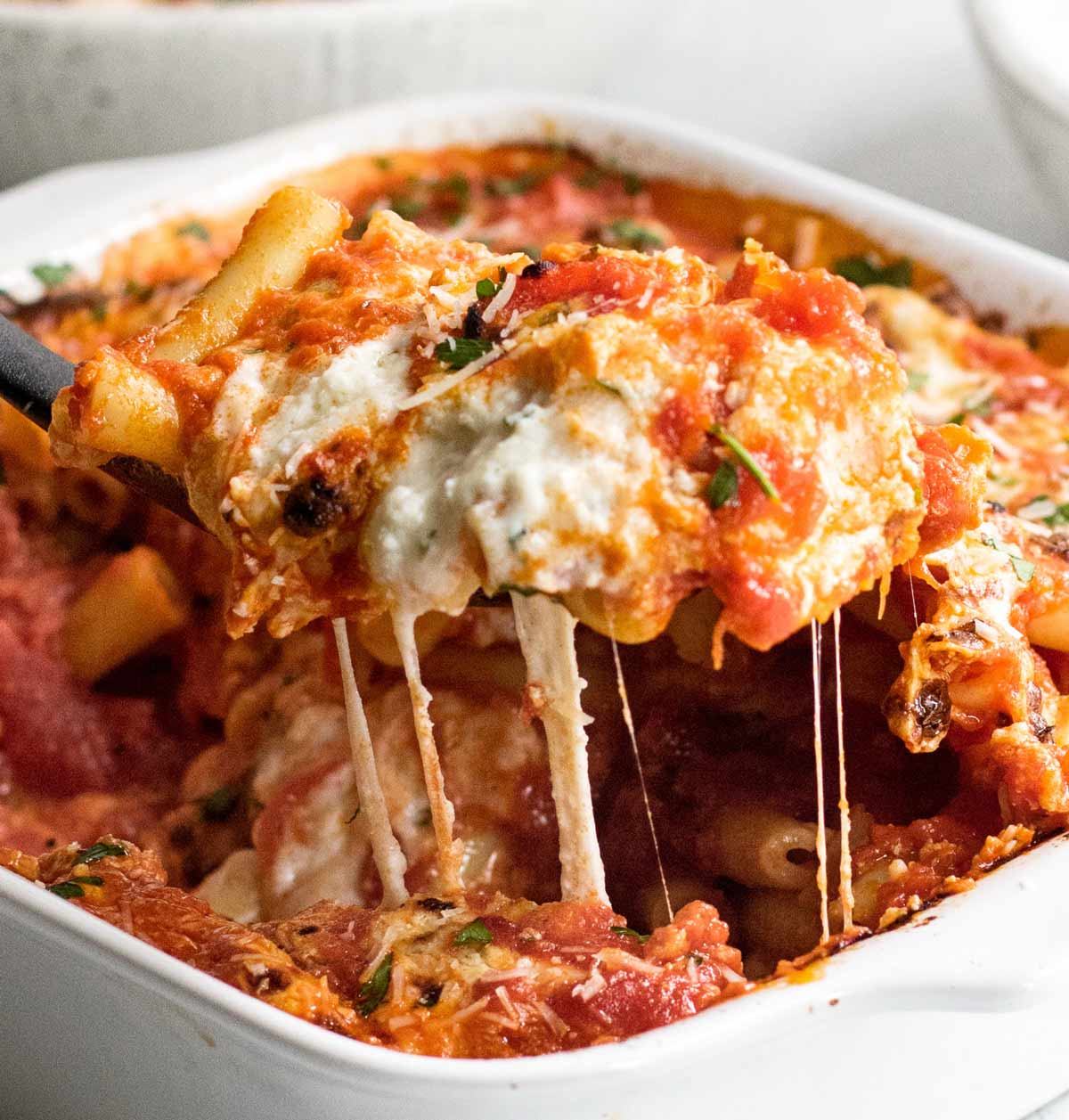 Baked Ziti with Four Cheeses Recipe
