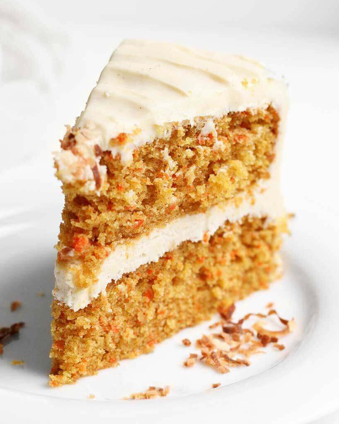 Healthy Carrot Cake with Cream Cheese Frosting (lightened up)