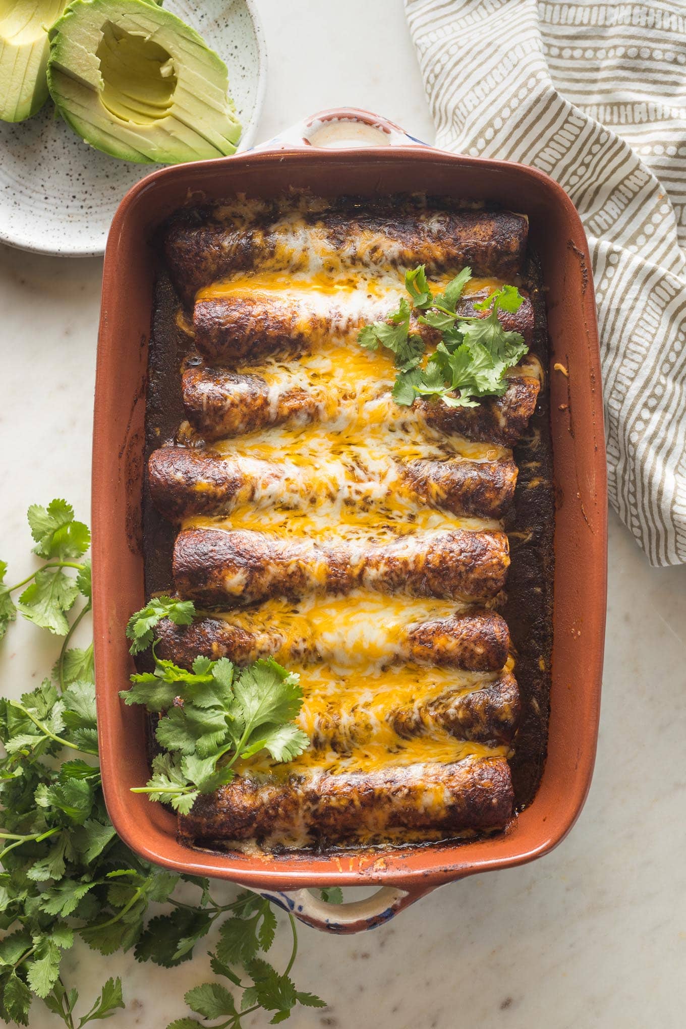 Bean and Corn Enchiladas