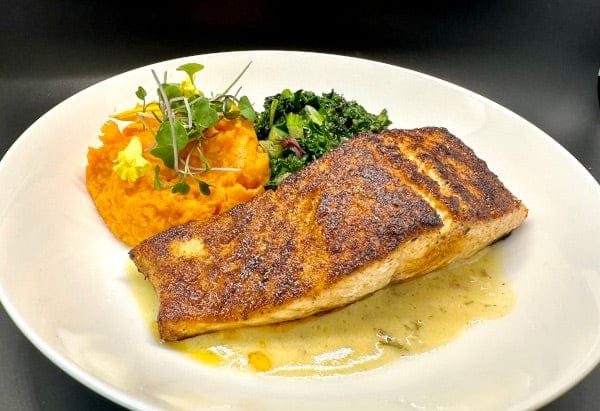Wild Salmon with Sweet Potato Mash