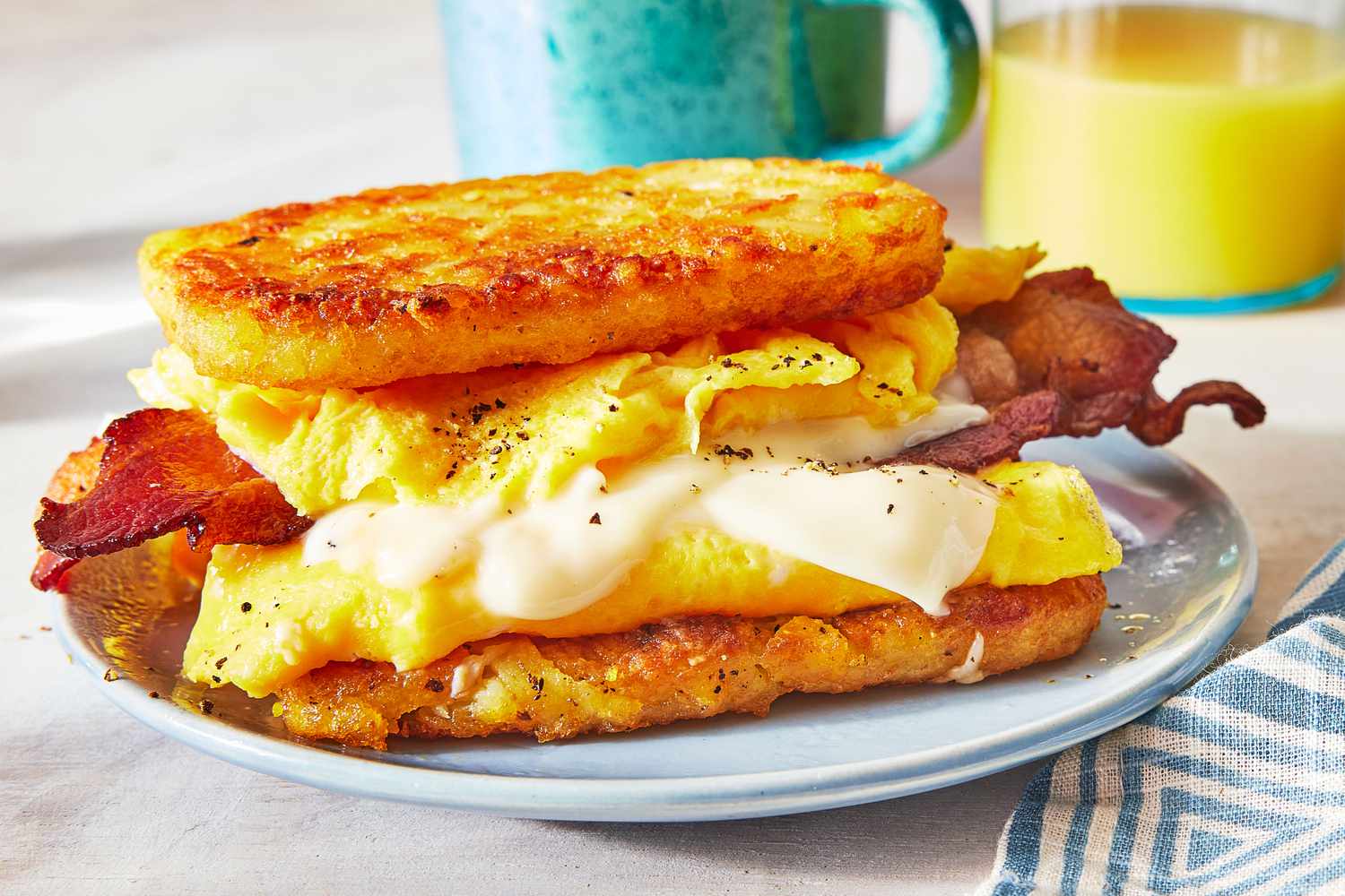 Breakfast Sandwich with Hash Browns Recipe