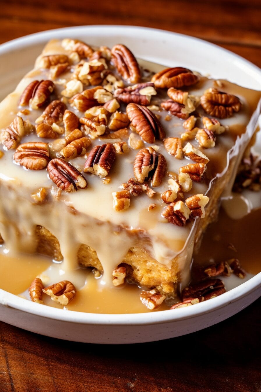 Butter Pecan Poke Cake