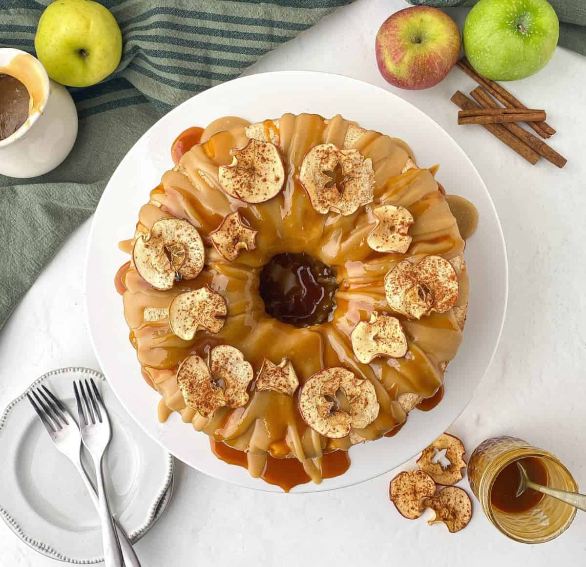 Caramel Apple Angel Food Cake
