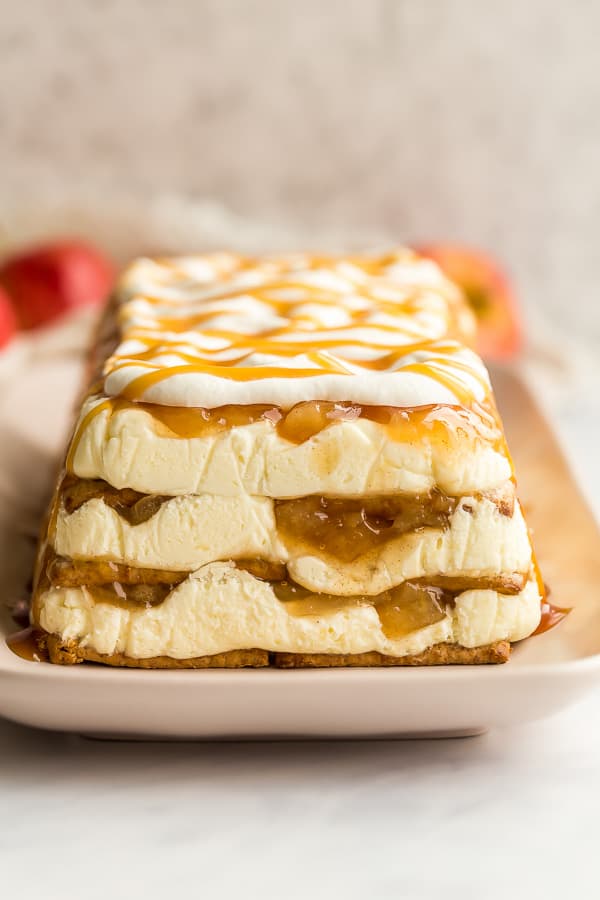 Icebox Cake Caramel Apple
