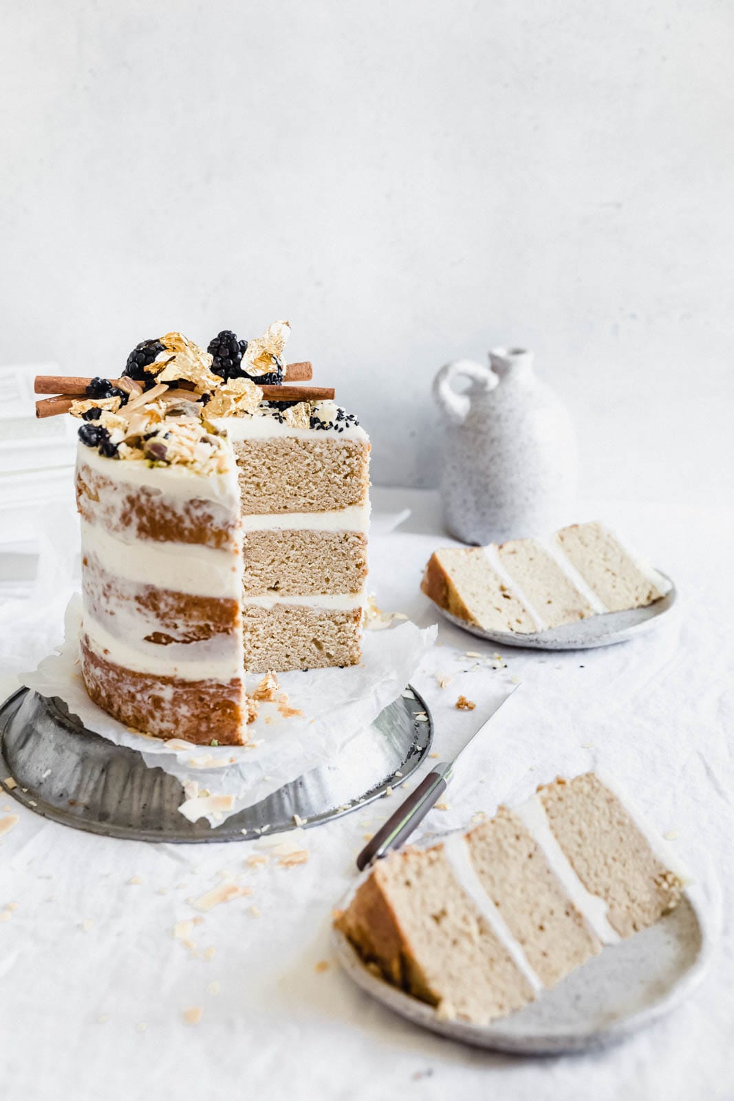 Chai Spice Cake with Cardamom Cream