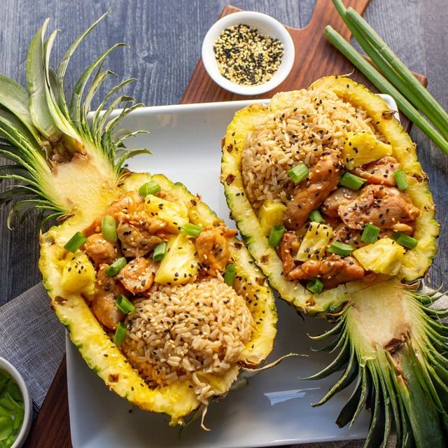 Teriyaki Chicken Pineapple Bowls