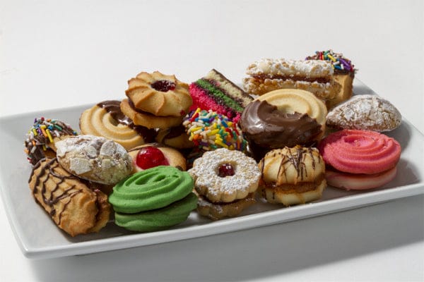 assortment of pastries and cookies
