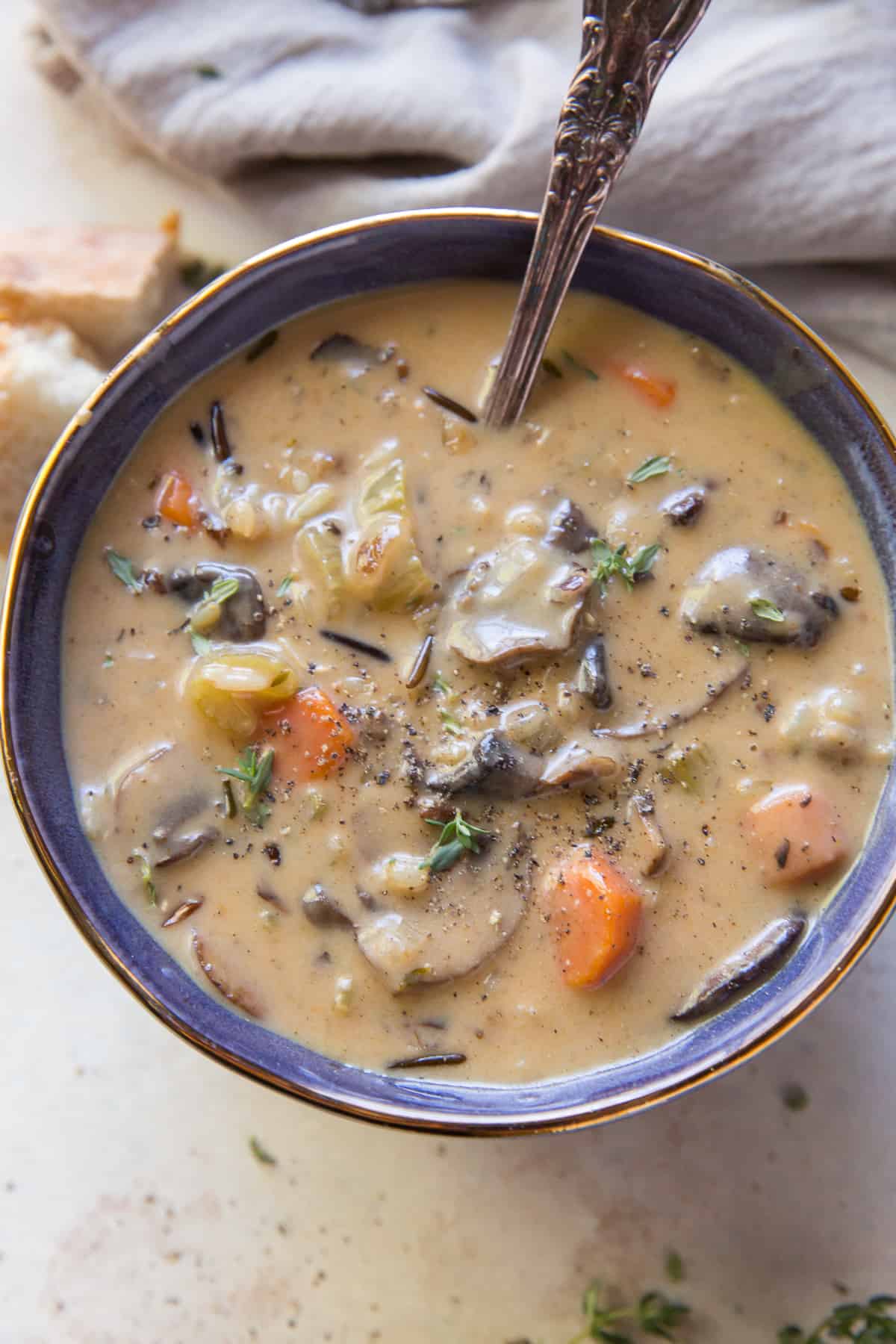 Mushroom and Wild Rice Soup