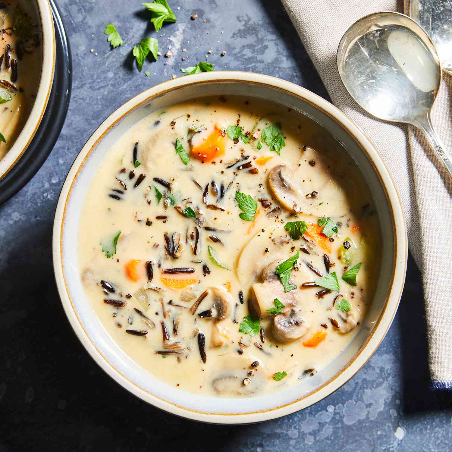 Creamy Mushroom and Wild Rice Soup