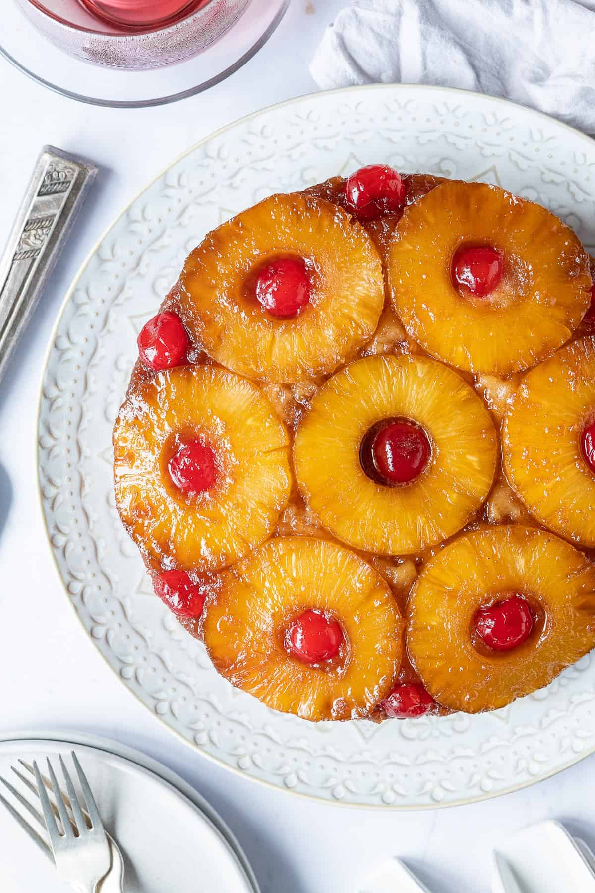Vegan Pineapple Upside-Down Cake