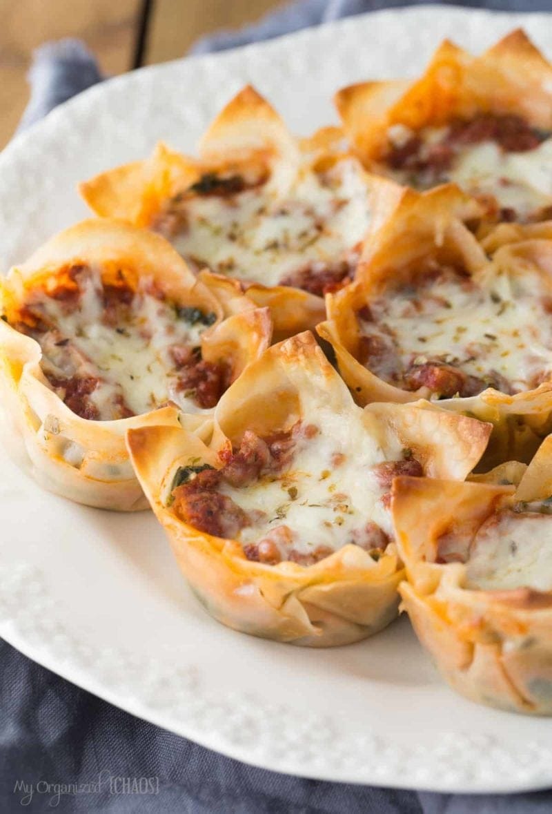 Lasagna with Wonton Wrappers