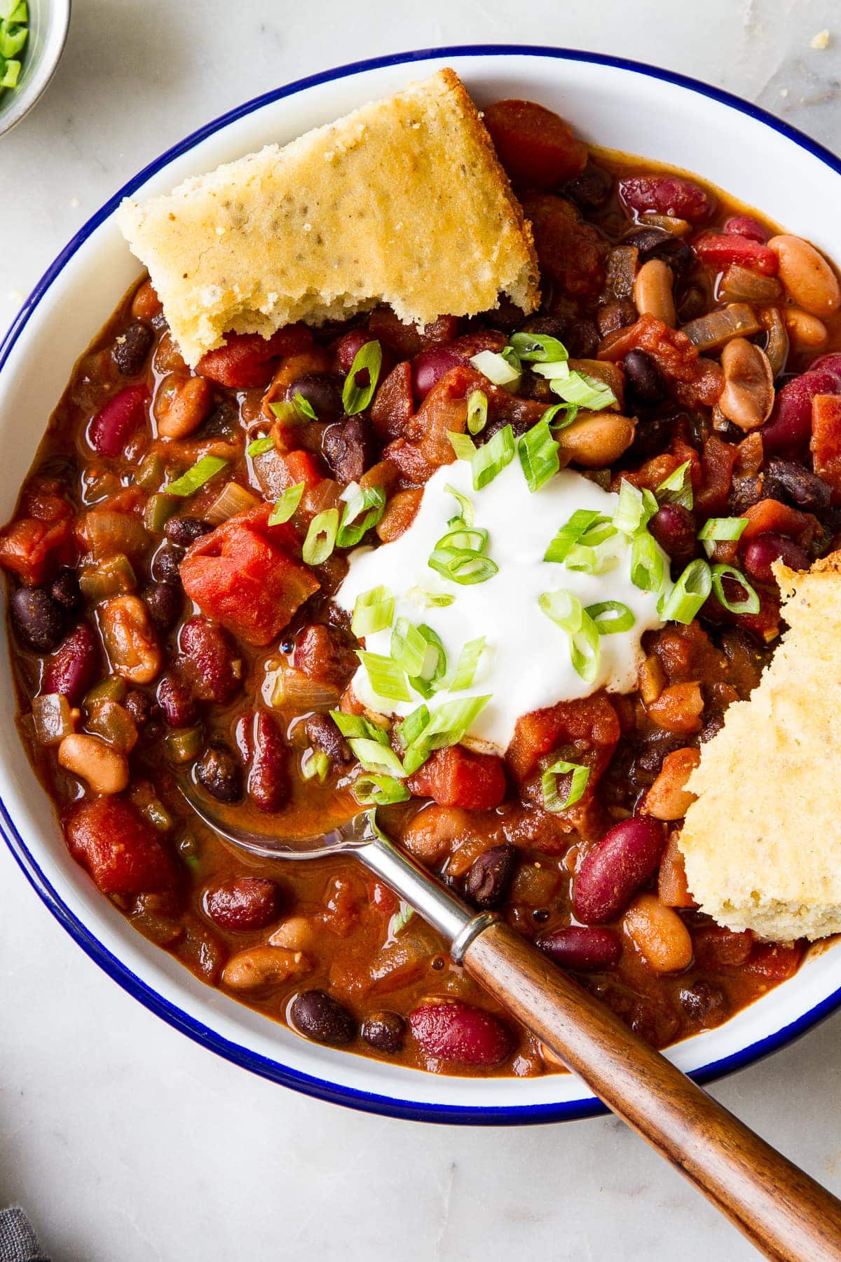 Three Bean Vegetarian Chili Recipe