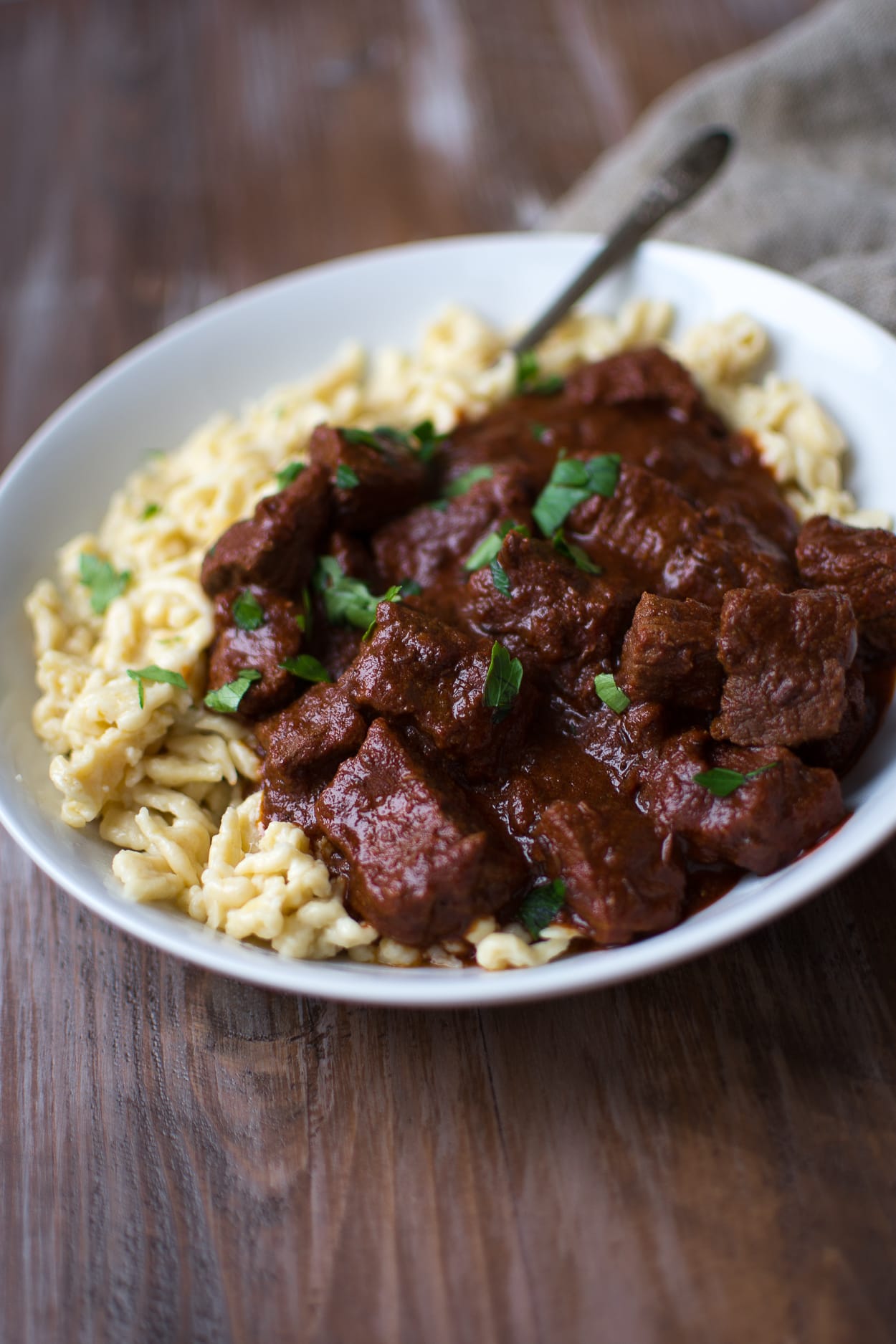 Beef Goulash with Spaetzle