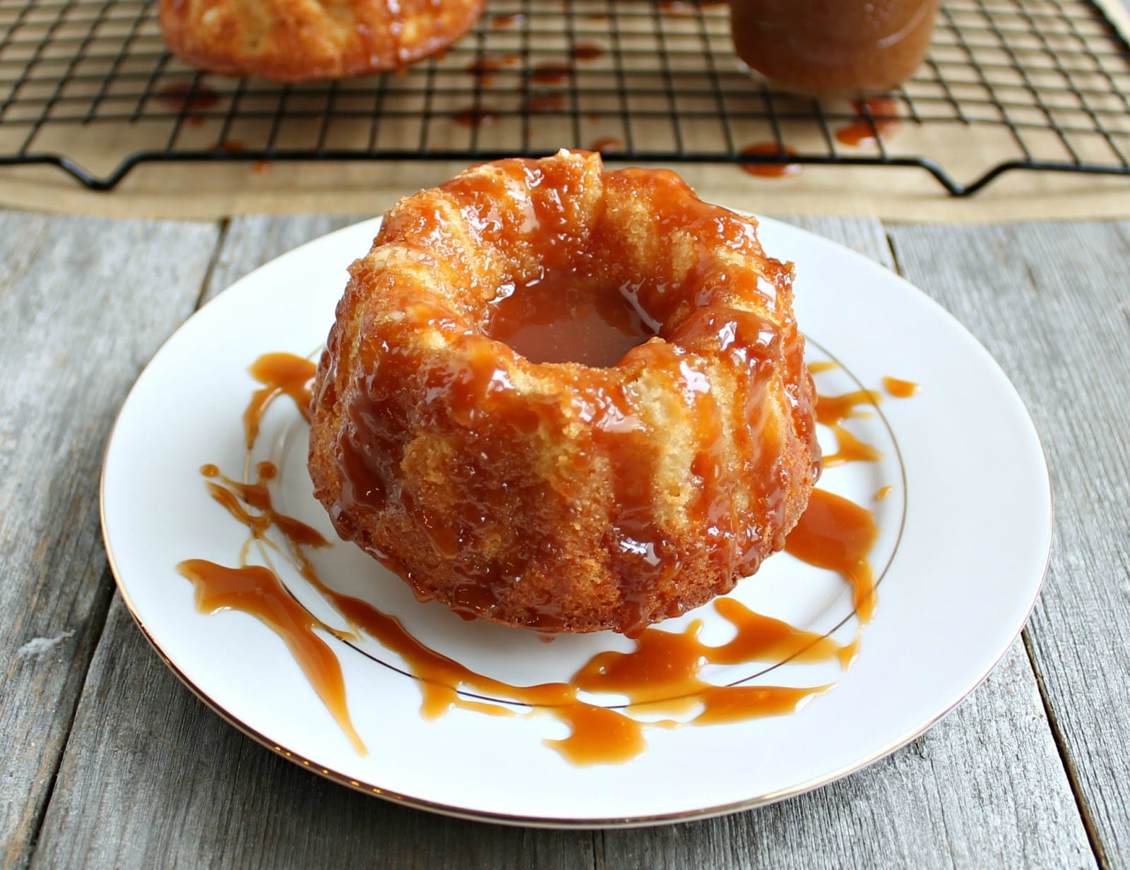 Mini Salted Caramel Bundt Cake