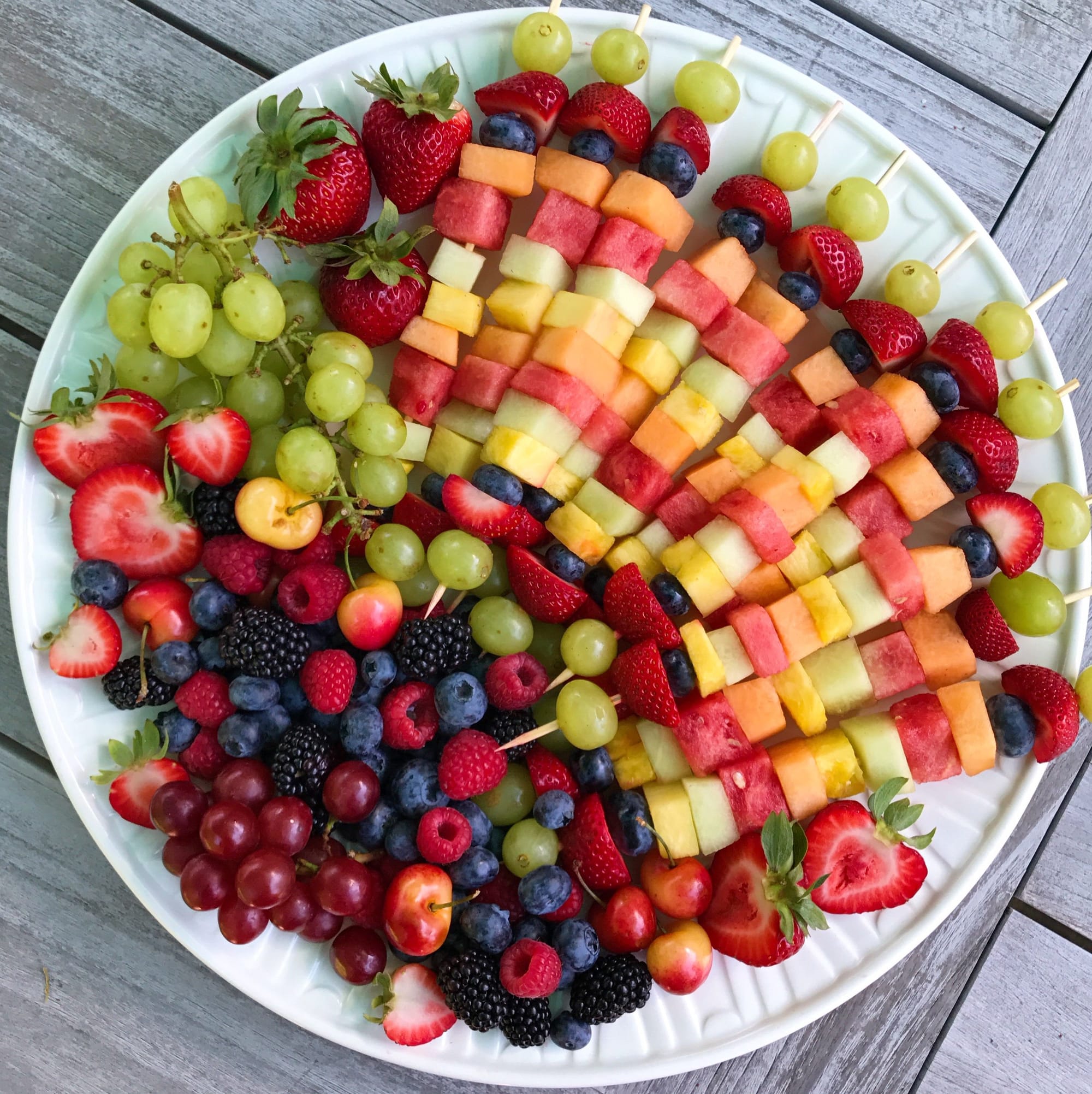 Rainbow Fruit Kebab Recipe