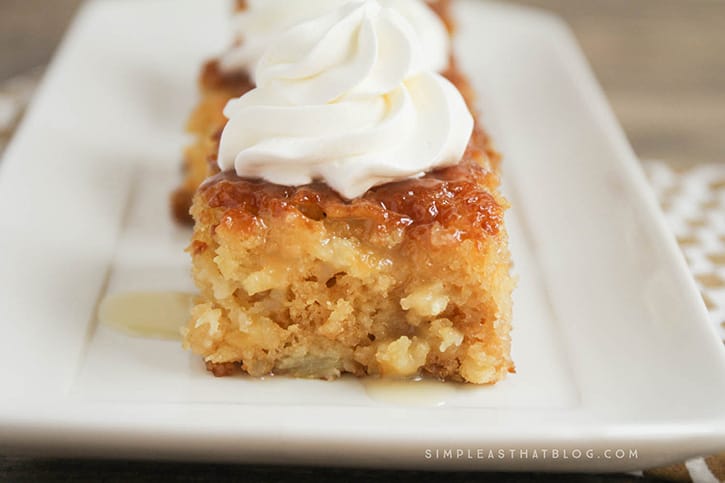 Pineapple Upside-Down Poke Cake