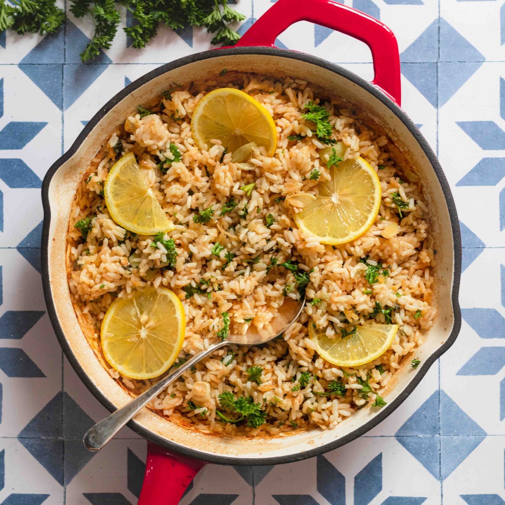 One-Pot Lemon Garlic Rice Recipe