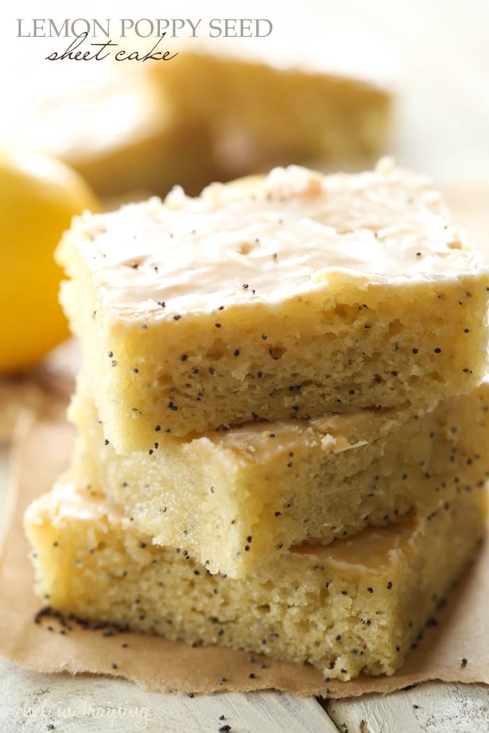 Lemon Poppy Seed Sheet Cake