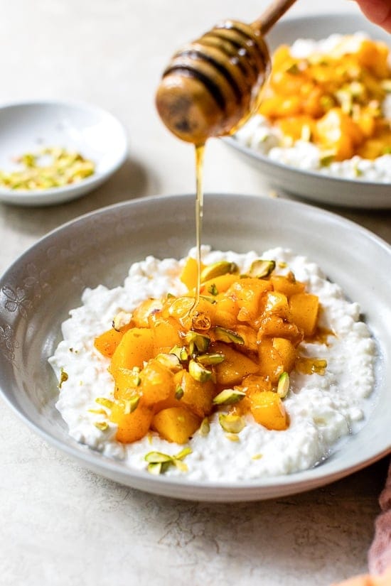 Cottage Cheese with Peaches Recipe