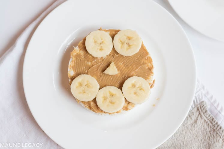 Sweet Peanut Butter Banana Rice Cakes