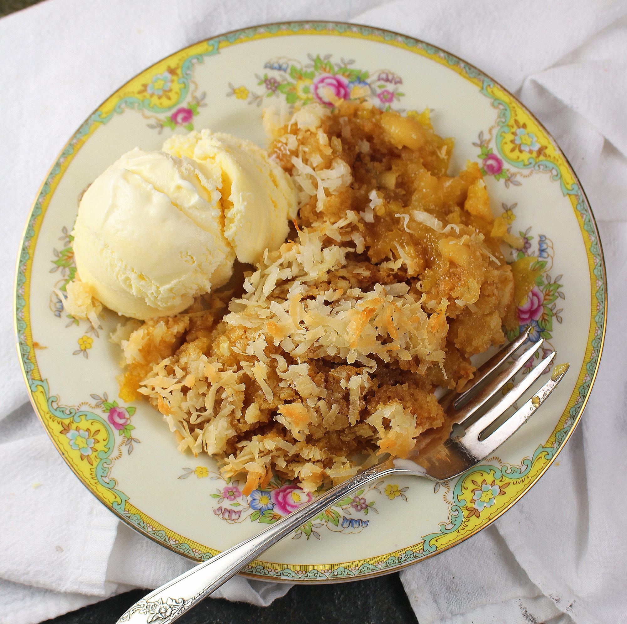 Coconut Cream Dump Cake