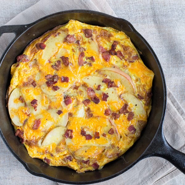 Bacon Cheddar Apple Frittata