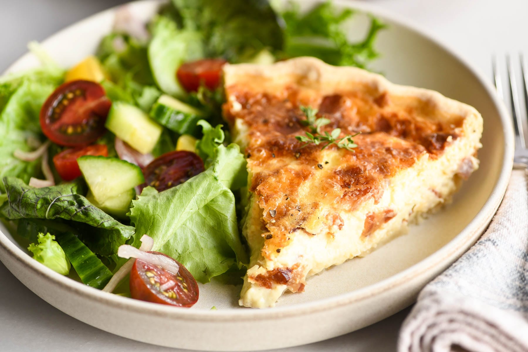 Quiche Lorraine with Side Salad
