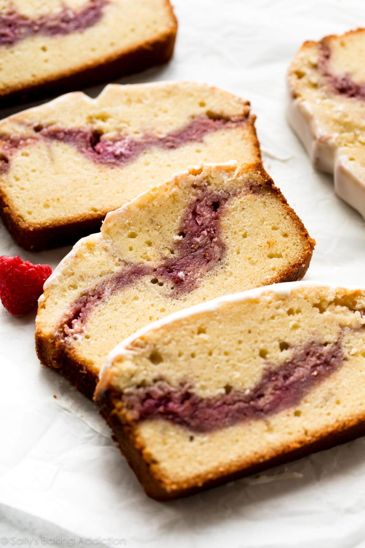 Raspberry Swirl Pound Cake