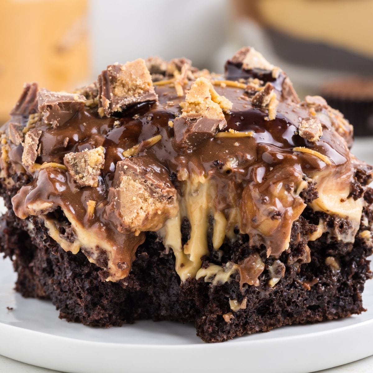 Reese's Peanut Butter Cup Poke Cake