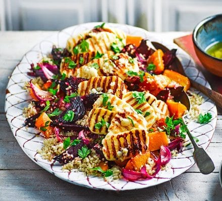 Roasted Vegetable and Halloumi Salad