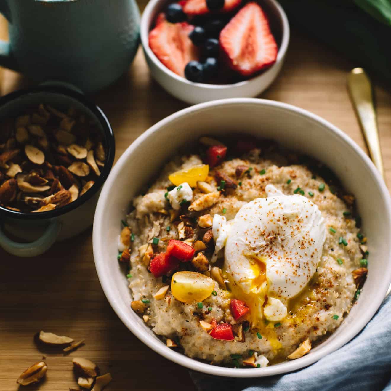 Savory Oatmeal with Poached Egg