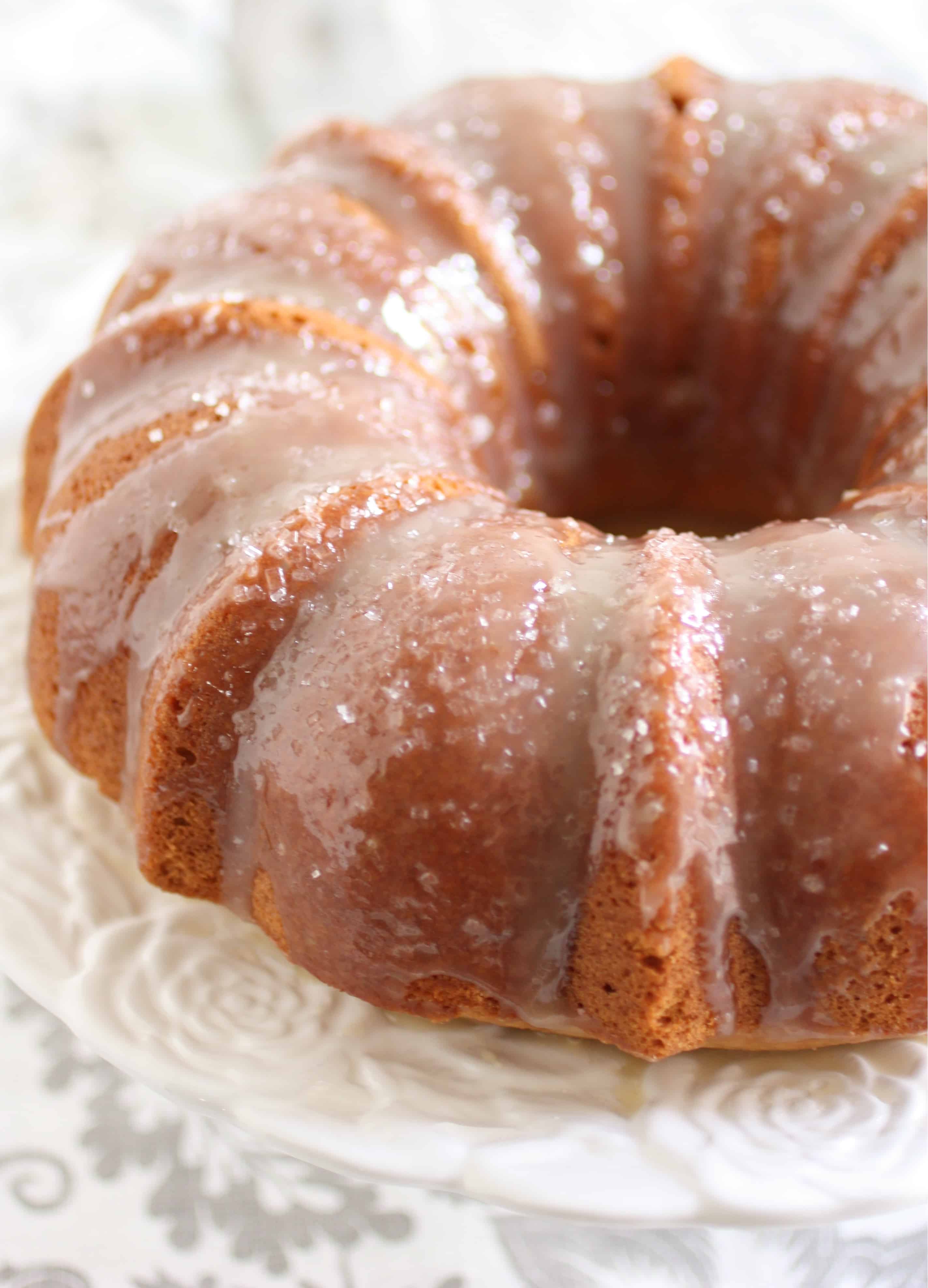 Salted Caramel Cake Mix Bundt Cake