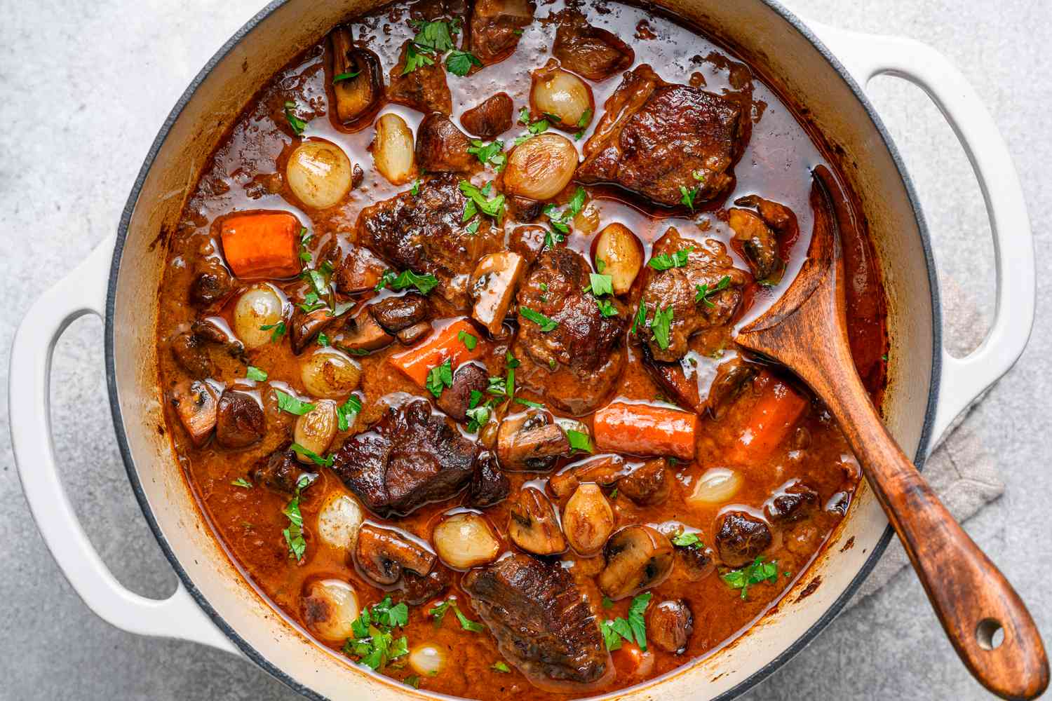 Cognac-Glazed Beef Burgundy Recipe