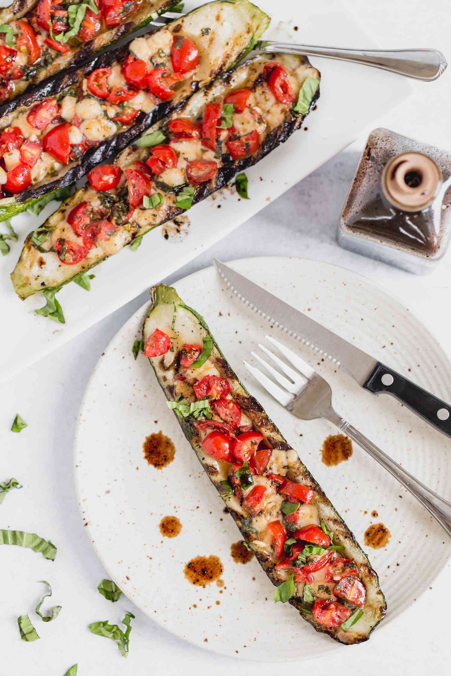 Caprese Stuffed Zucchini Boats