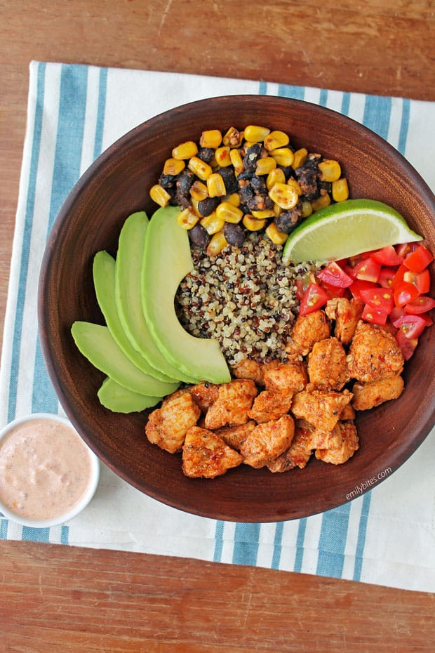 Southwestern Chicken Quinoa Bowls