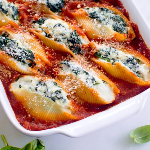 17. Spinach and Ricotta Stuffed Shells Recipe