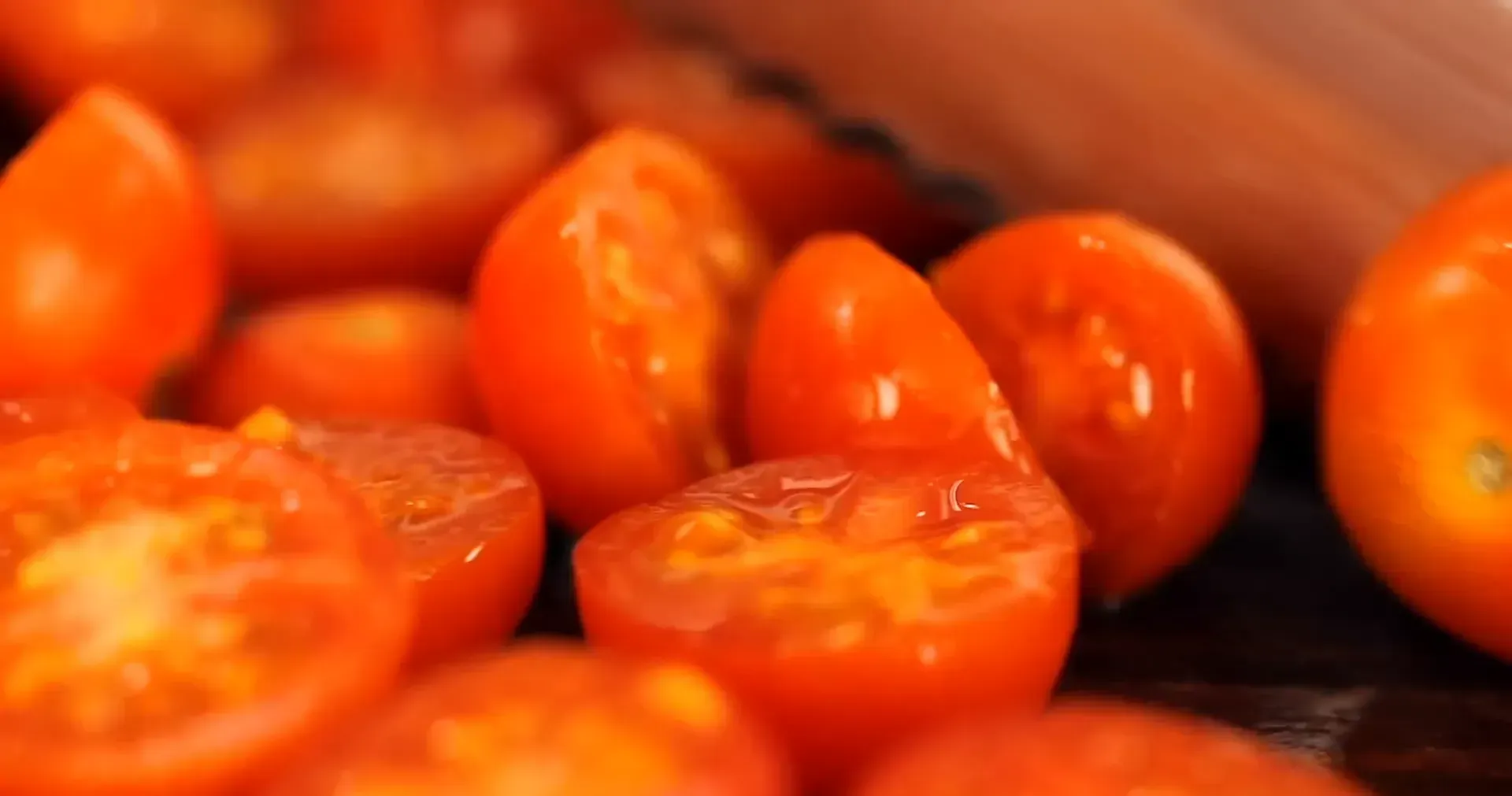Tomatoes added to the salad.