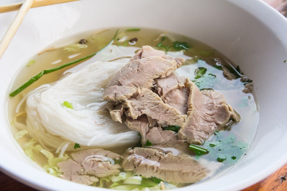 Vietnamese Pho with Rice Noodles