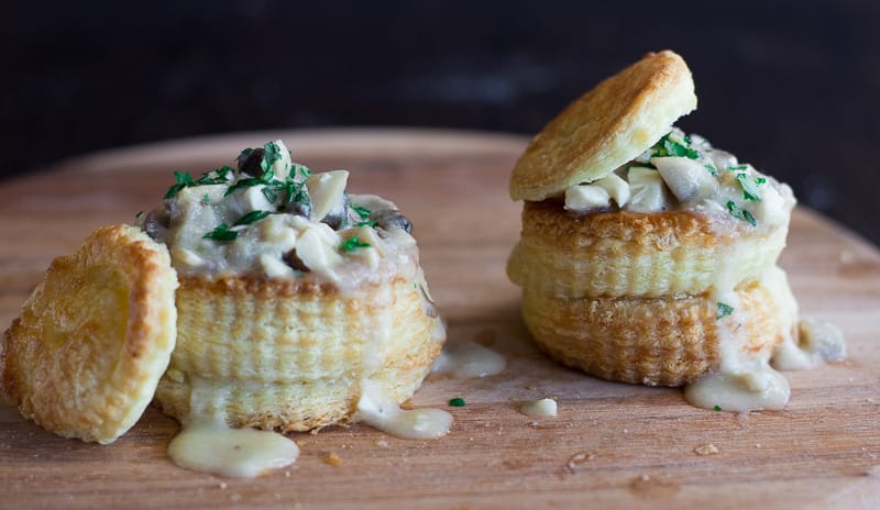 Creamy Chicken and Wild Mushroom Vol-au-Vent Recipe