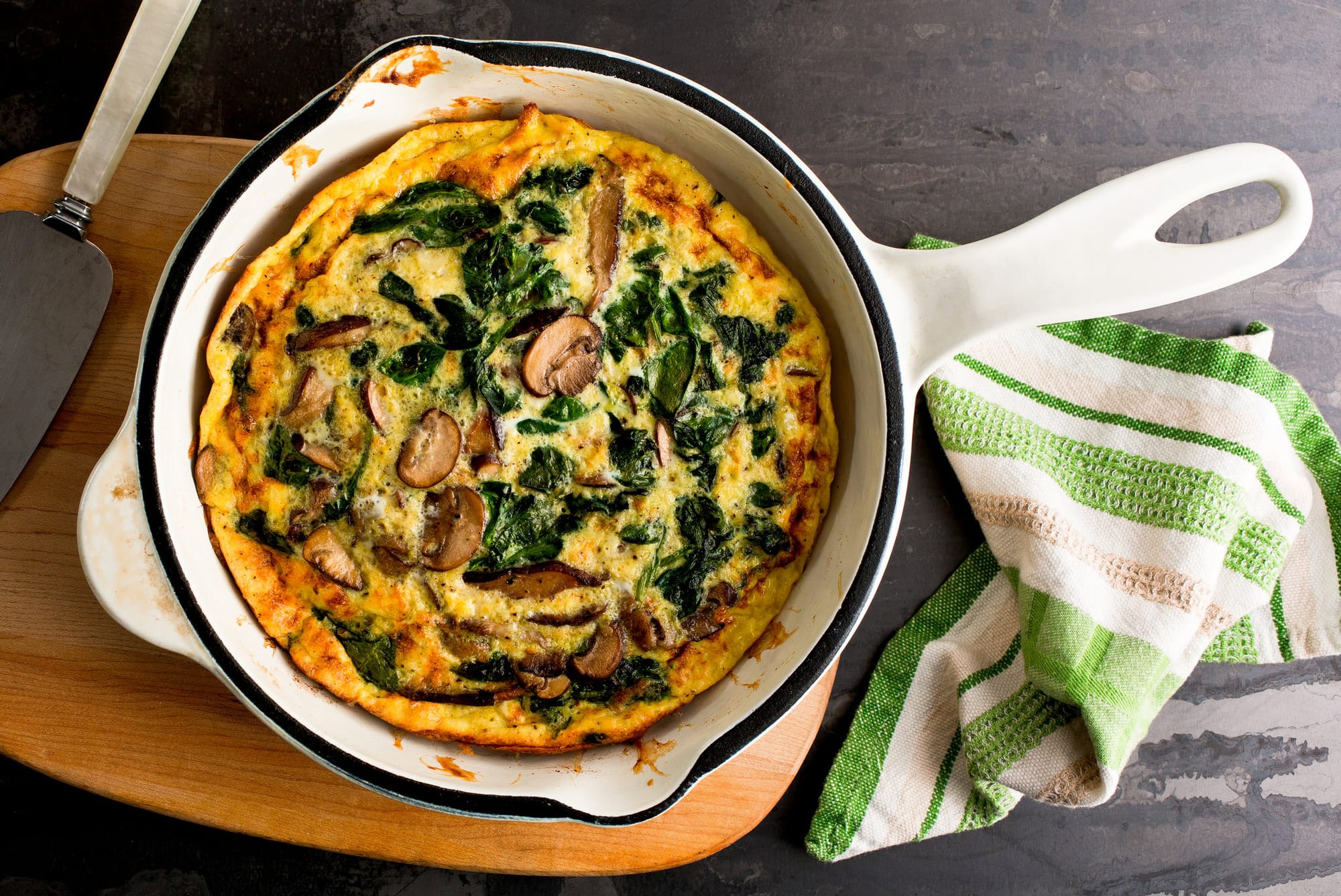 Spinach and Mushroom Frittata Recipe