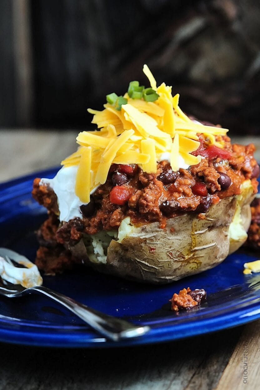Chili Baked Potatoes