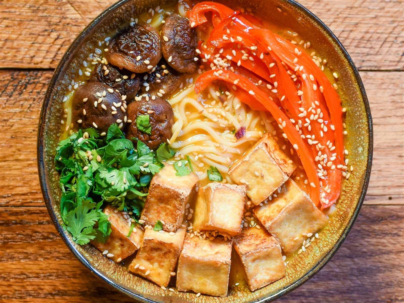 Creamy Thai Pumpkin Ramen Noodles