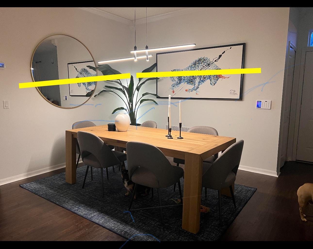 Hang a Round Mirror in the Dining Room