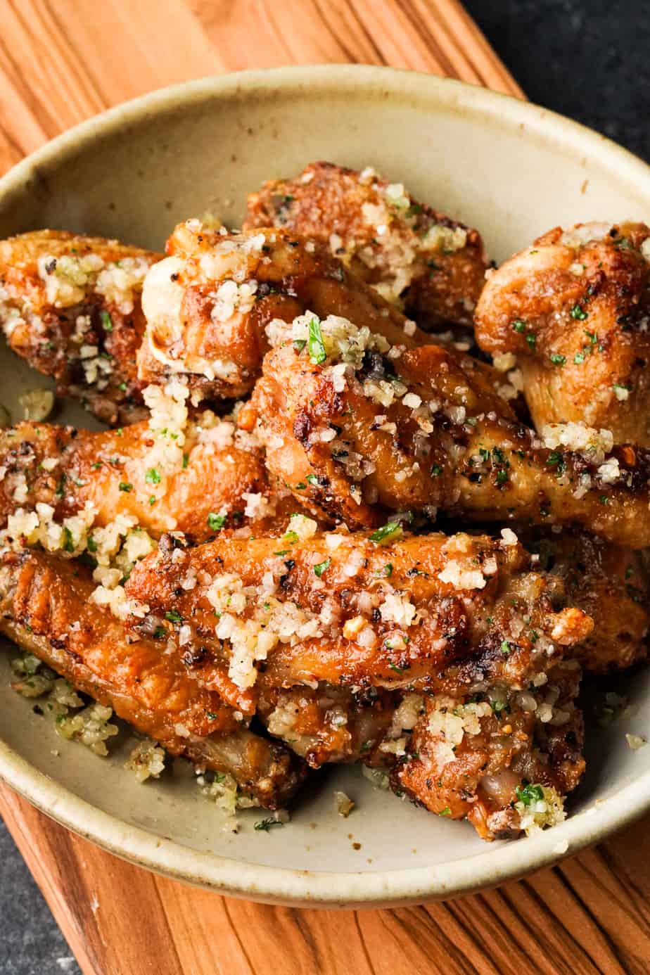 Air Fryer Garlic Parmesan Wings Recipe