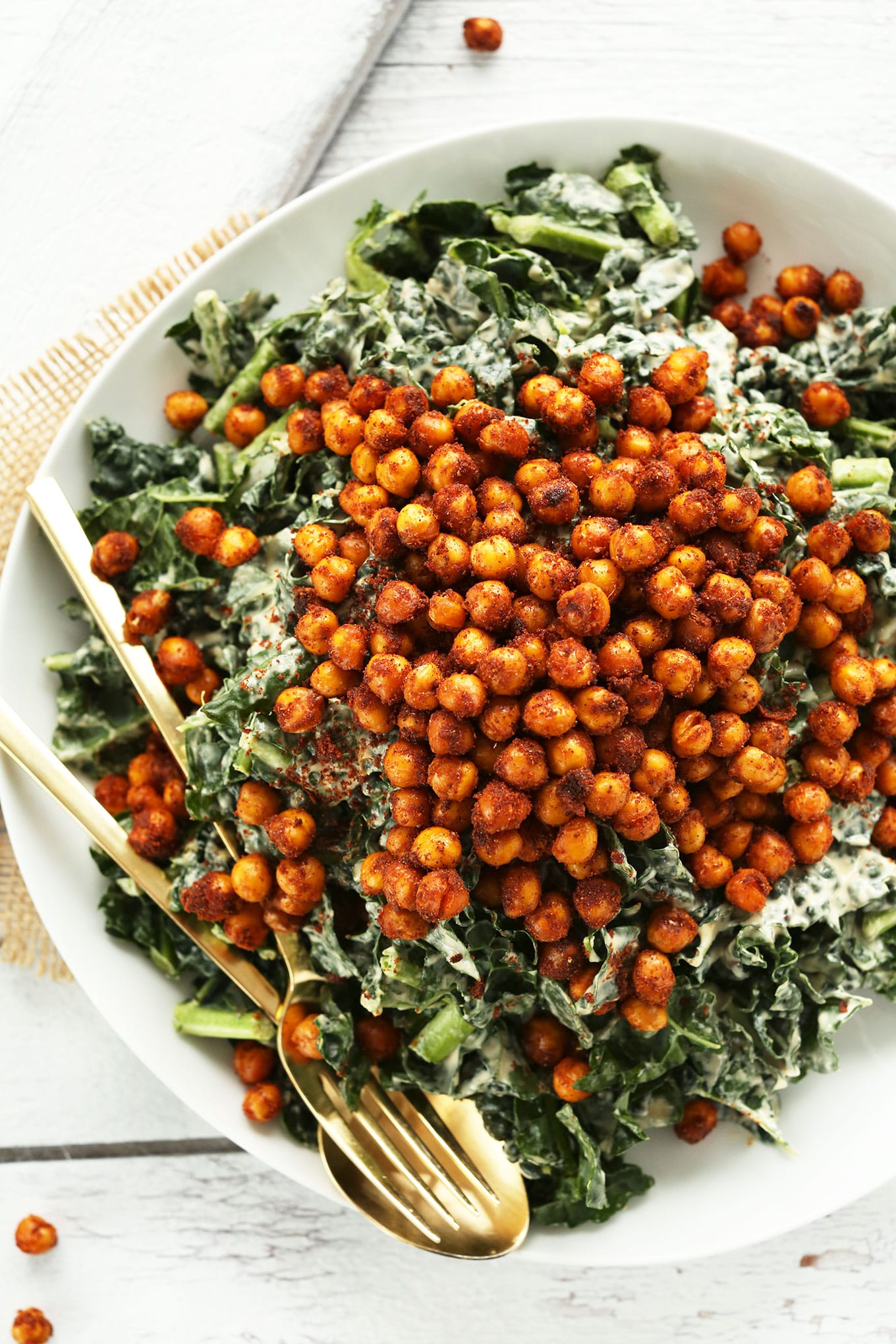 Chickpea and Kale Mediterranean Salad Recipe