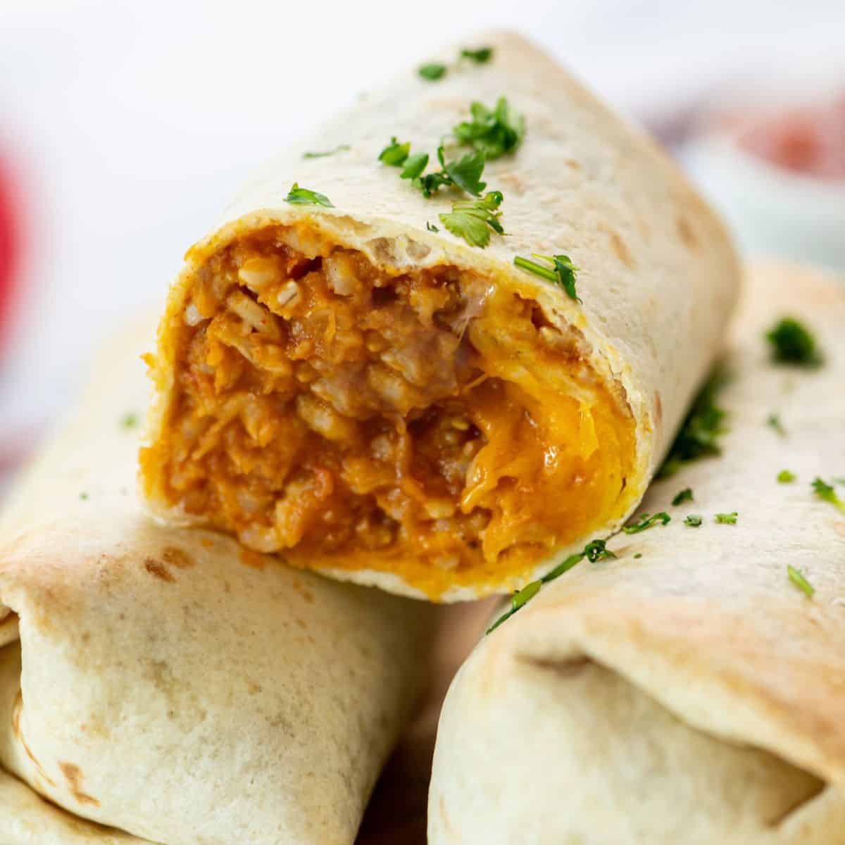 Easy Bean and Rice Burrito Recipe
