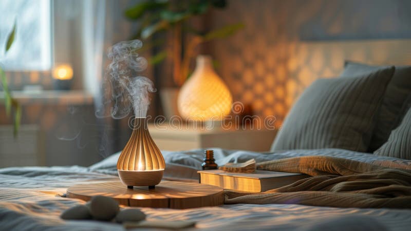 Cozy bedroom with diffuser station