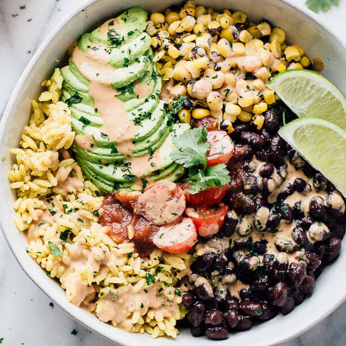 Black Bean and Rice Burrito Bowl