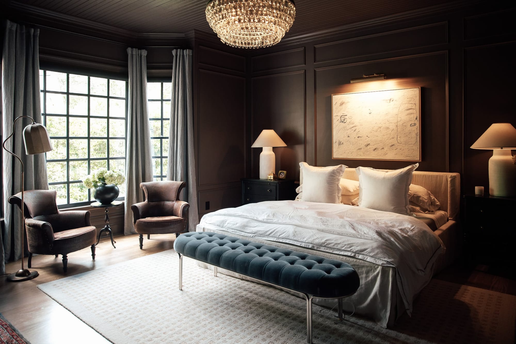 Make your master bedroom dark and moody